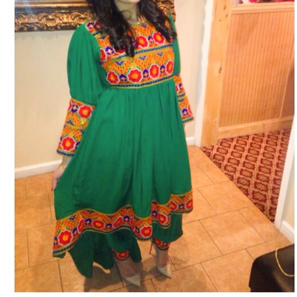 Afghan dress; Embroidered